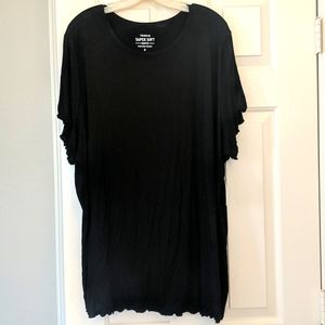 NWT Torrid Super Soft Black Ribbed Tee Size 5